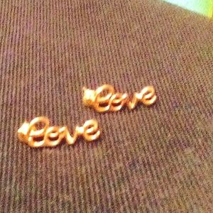 Gold Plated Love Earrings